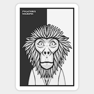 Black Shanked Douc Langur Monkey Sticker